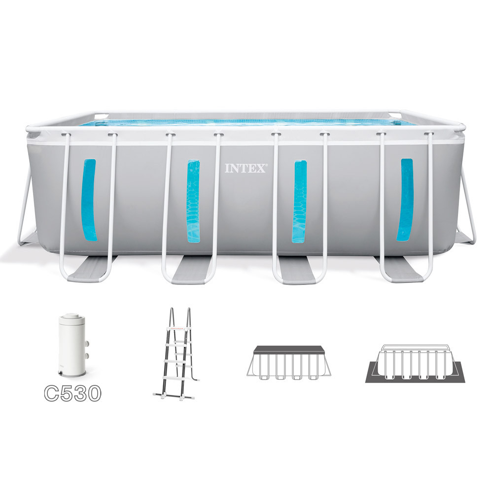 Intex Bazén Prism Frame Clearview Set 400 x 200 x 122 cm - 26770