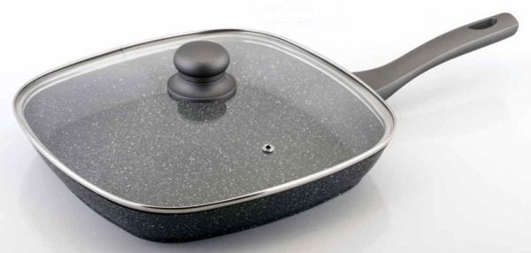 CS KOCHSYSTEME Pánev grilovací s poklicí a mramorovým povrchem 28 cm EMDEN CS-060688