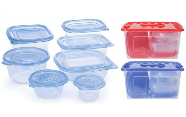 EXCELLENT HOUSEWARE Dóza na potraviny JUMBO sada 27 ks červená KO-362000020cerv