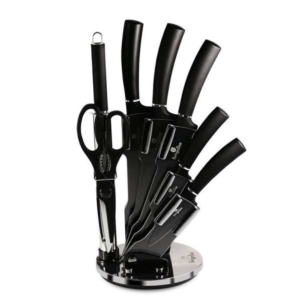 BERLINGERHAUS Sada nožů ve stojanu 8 ks Matte Black Collection BH-2565