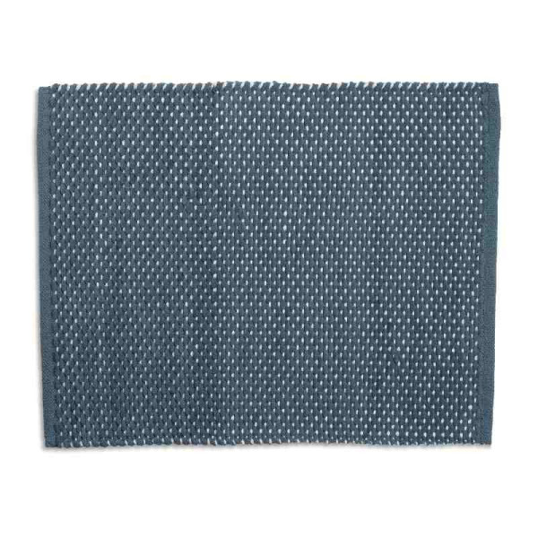 KELA Koupelnová předložka Miu směs bavlna/polyester kouřově modrá 65,0x55,0x1,0cm KL-24728
