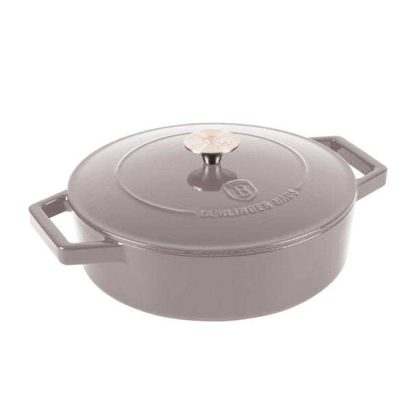 BERLINGERHAUS Pekáč litinový s poklicí 26 cm Taupe Collection BH-6527