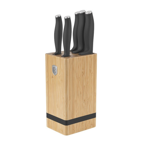 BERLINGERHAUS Sada nožů se stojanem BAMBOO 6 ks  Antracit Collection BH-2968