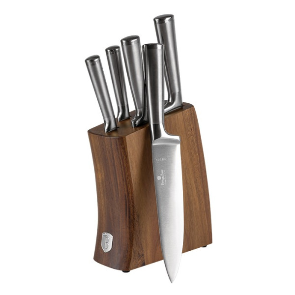 BERLINGERHAUS Sada nožů se stojanem z akátového dřeva 6 ks Stainless steel BH-3124