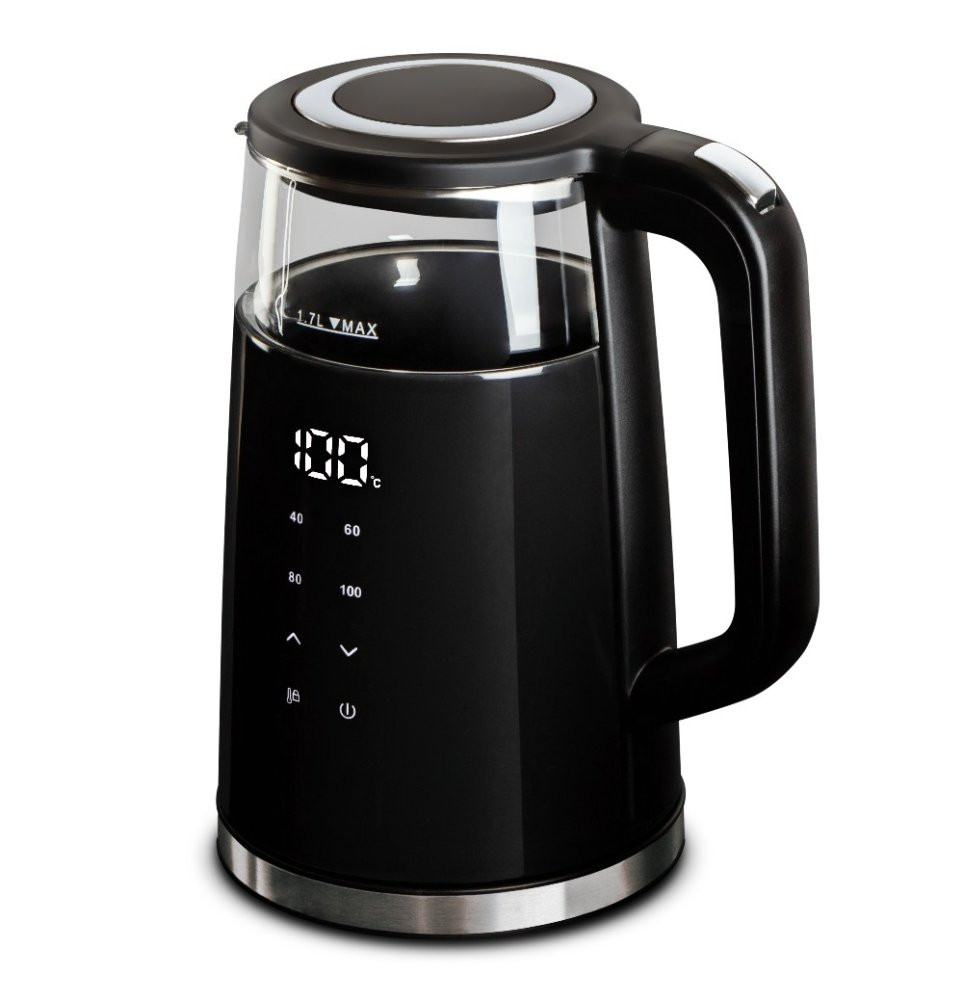 BERLINGERHAUS Rychlovarná konvice s regulací teploty digitální 1,7 l Matte Black Collection BH-9476