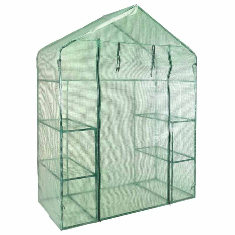 PROGARDEN Foliovník zahradní  se vstupem a 4 policemi 143 x 73 x 195 cm KO-CE7000130