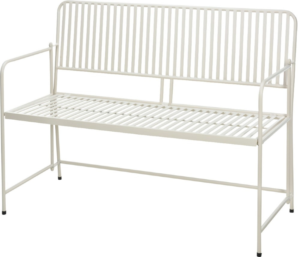 PROGARDEN Zahradní lavice BISTRO 118 cm bílá KO-X71000560