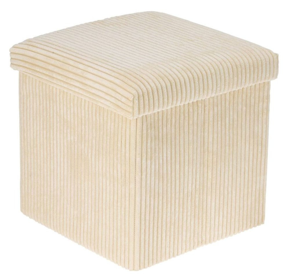 HOMESTYLING Taburet s úložným prostorem 38 cm krémová KO-170489980bezo
