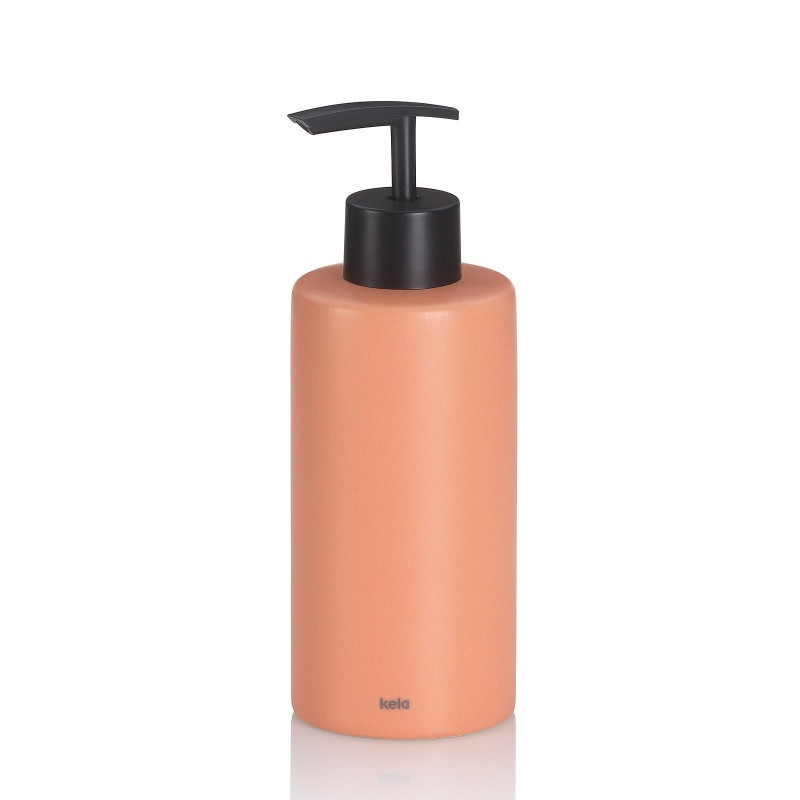 KELA Dávkovač mýdla Matsi keramika broskvově růžová 300 ml KL-24087