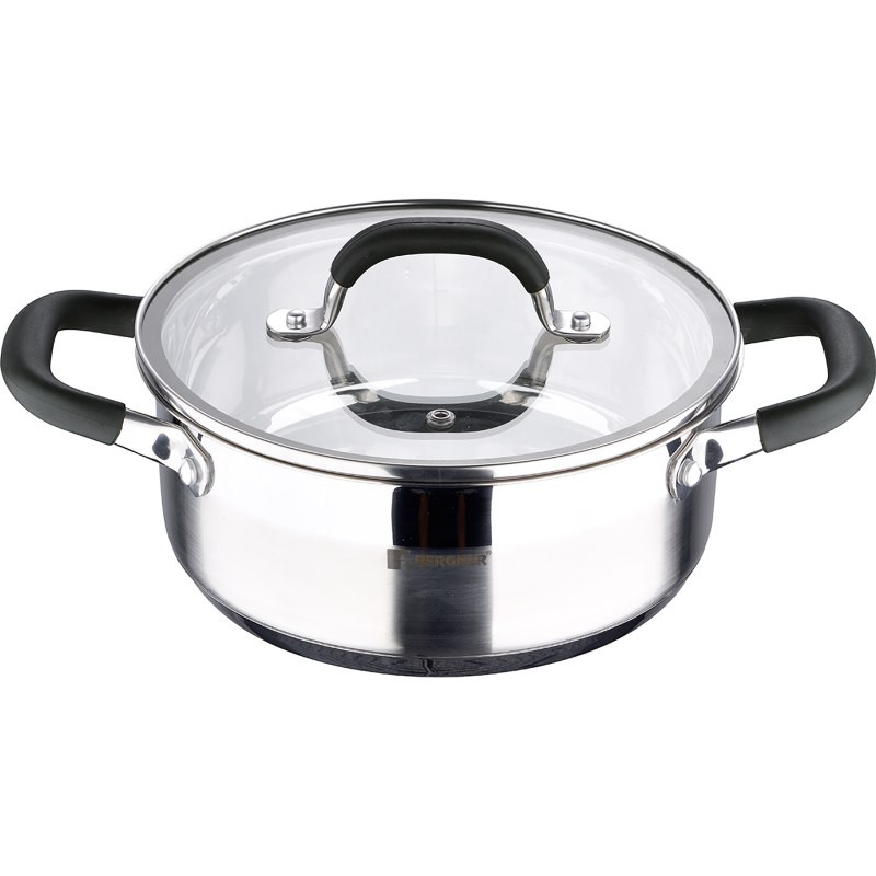 BERGNER Kastrol s poklicí nerez MIDNIGHT 20 cm 2,3 litru BG-32082-MM