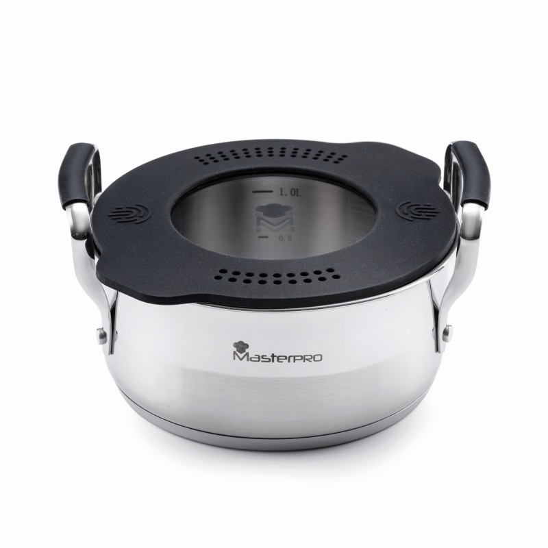 MASTERPRO Hrnec s víkem SMART 16 cm nerez BGEU-3777