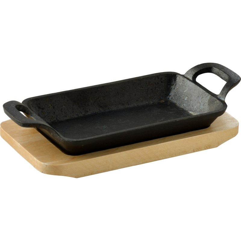 MASTERPRO Pekáč litinový s podstavcem COOK & SHARE 17x10x2,5 cm černá BGMP-3807-EM