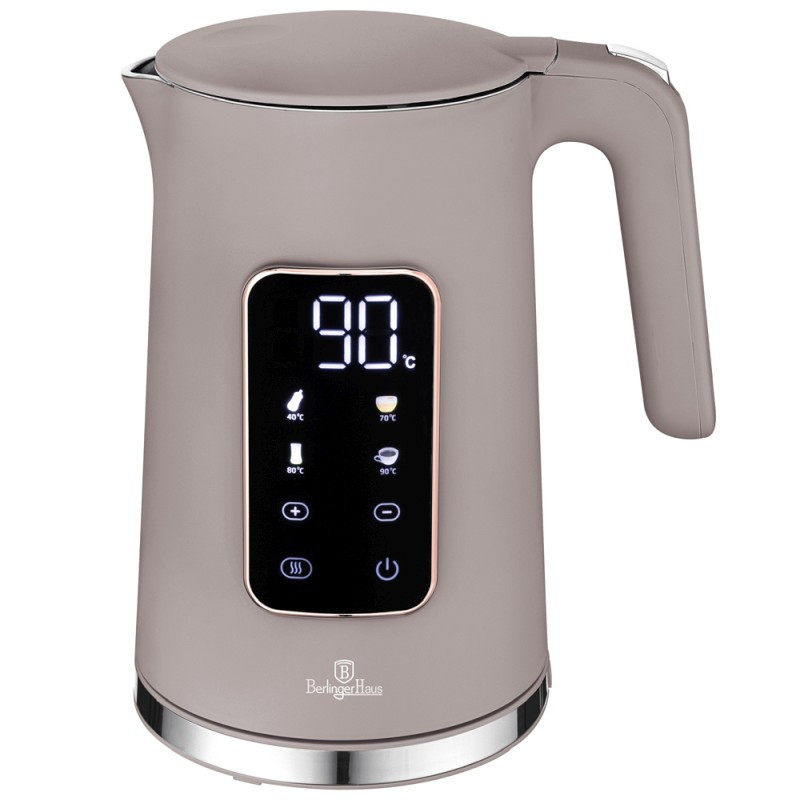 BERLINGERHAUS Rychlovarná konvice s regulací teploty digitální 1,7 l Taupe Collection BH-9736