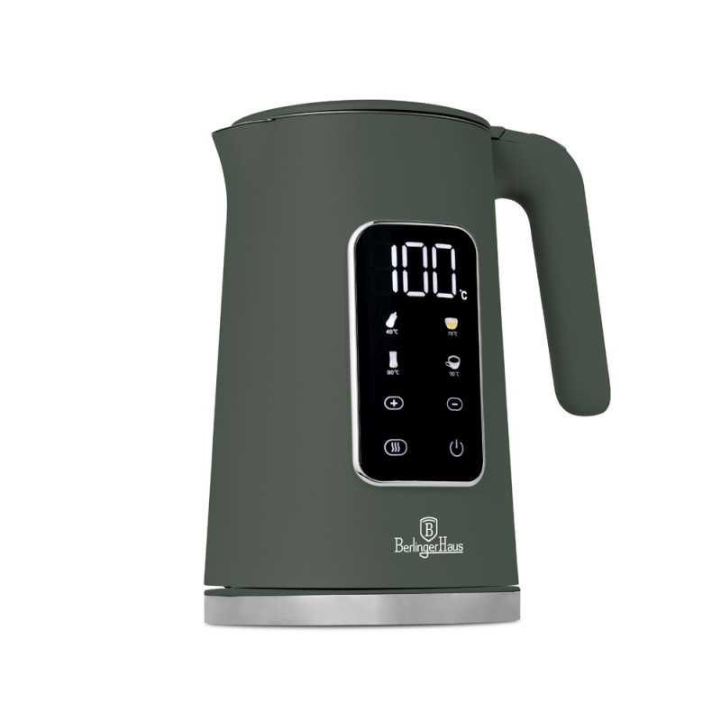BERLINGERHAUS Rychlovarná konvice s regulací teploty digitální 1,7 l Matte Green Collection BH-9746