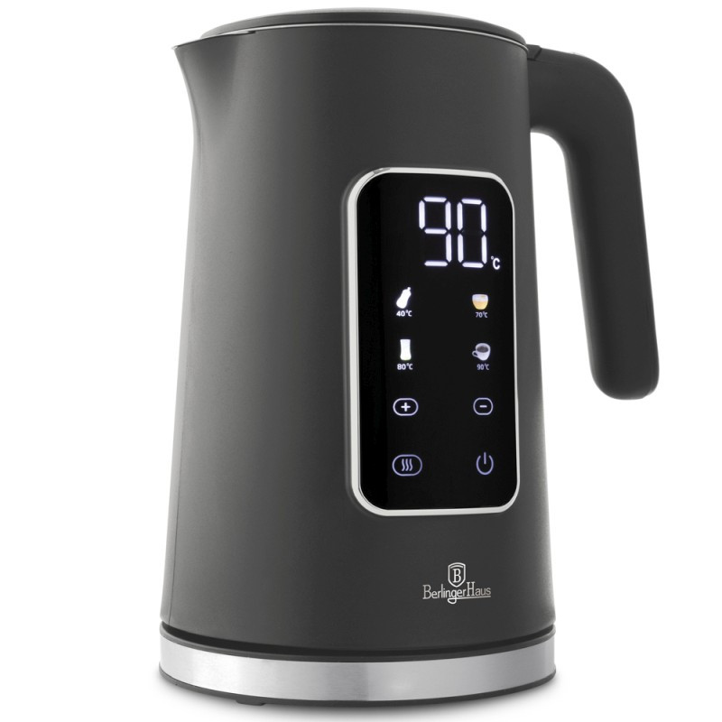 BERLINGERHAUS Rychlovarná konvice s regulací teploty digitální 1,7 l Antracit Collection BH-9737