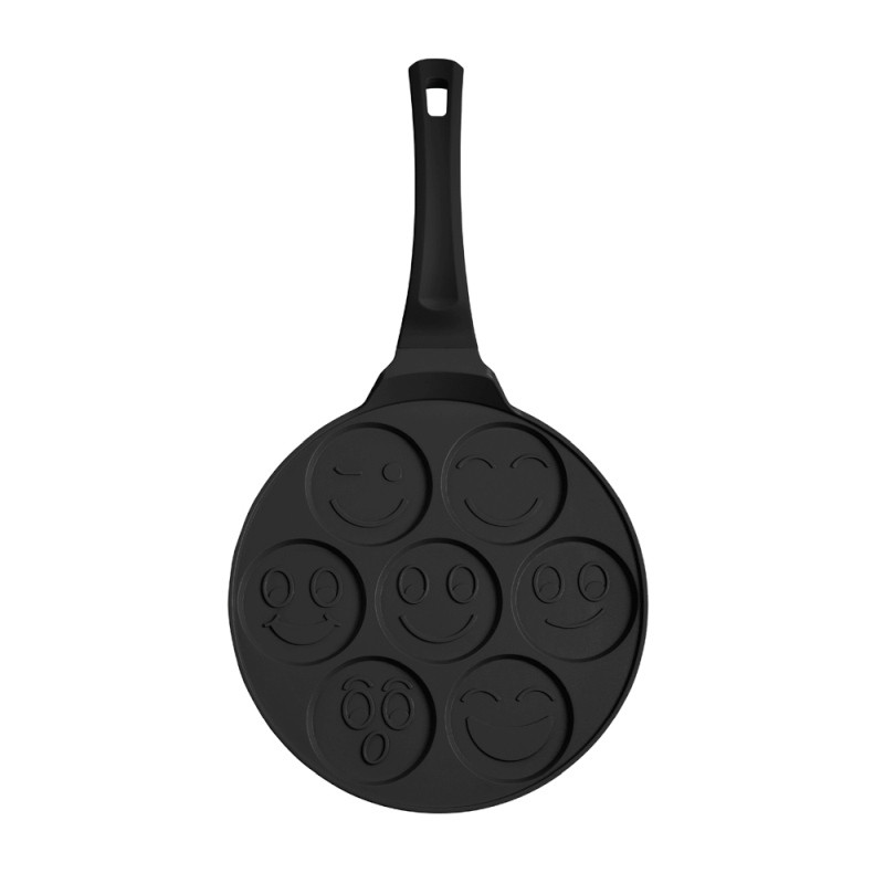BERLINGERHAUS Lívanečník s titanovým povrchem Smajlíci 26 cm Matte Black Collection BH-7791