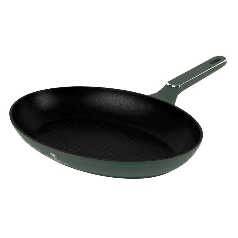 BERLINGERHAUS Pánev na ryby s titanovým povrchem 35x25 cm Matte Green Collection BH-8203