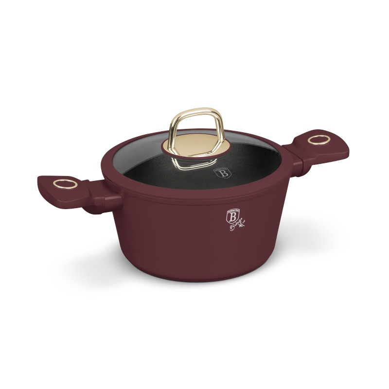 BERLINGERHAUS Kastrol s titanovým povrchem a poklicí 20 cm Leonardo Collection BH-8040