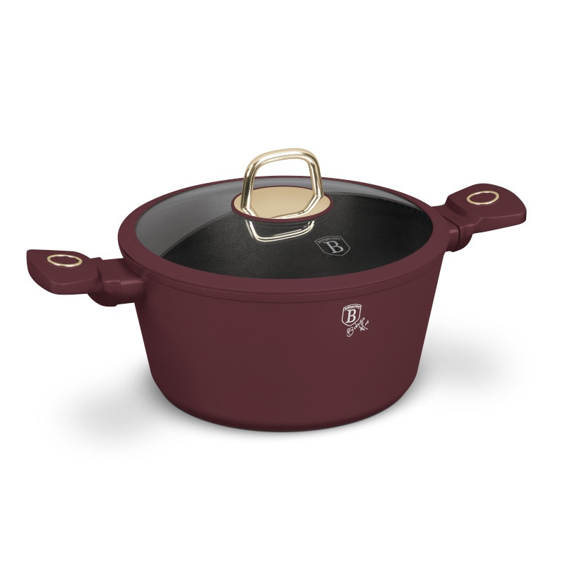 BERLINGERHAUS Kastrol s titanovým povrchem a poklicí 24 cm Leonardo Collection BH-8041