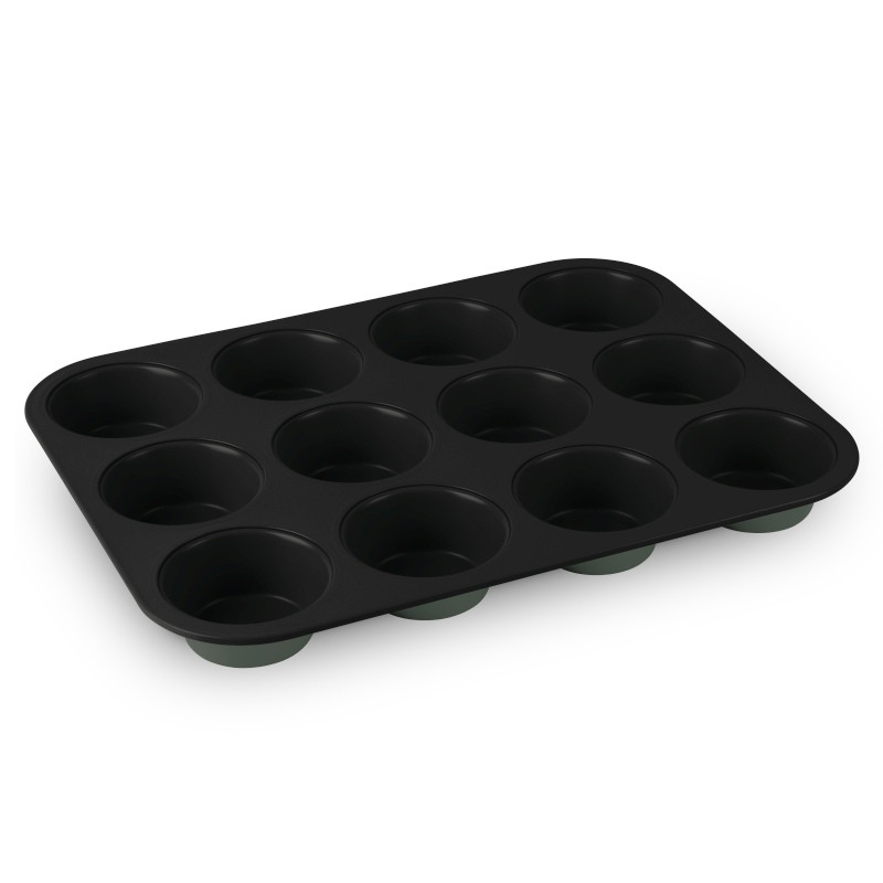 BERLINGERHAUS Forma na muffiny s nepřilnavým povrchem 12 ks Matte Green Collection BH-7946