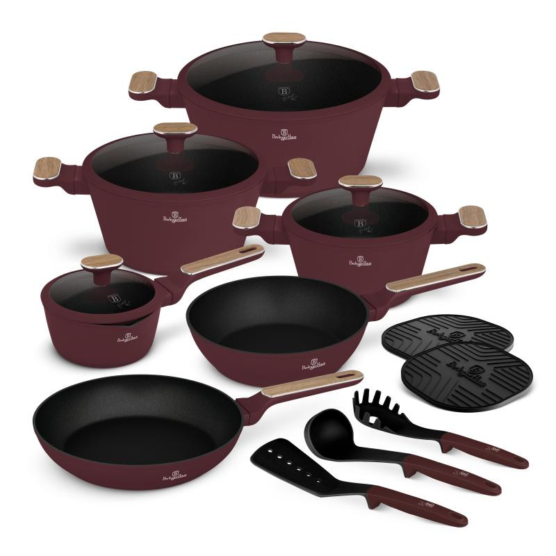 BERLINGERHAUS Sada nádobí s titanovým povrchem 15 ks Leonardo Nordic Collection BH-8306