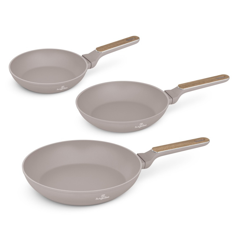 BERLINGERHAUS Sada pánví s titanovým povrchem 3 ks Taupe Nordic Collection BH-8341