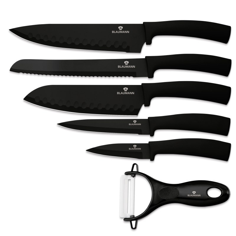 BLAUMANN Sada nožů 6 ks Black Silver Collection BL-5136