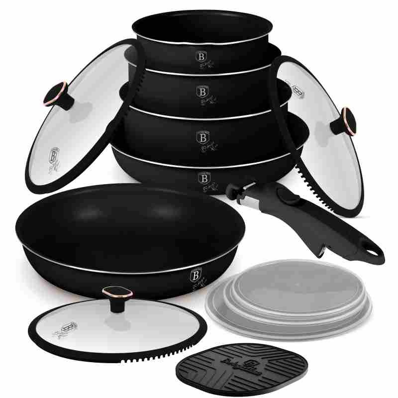 BERLINGERHAUS Sada nádobí s titanovým povrchem 13 ks Black Rose Collection BH-8419