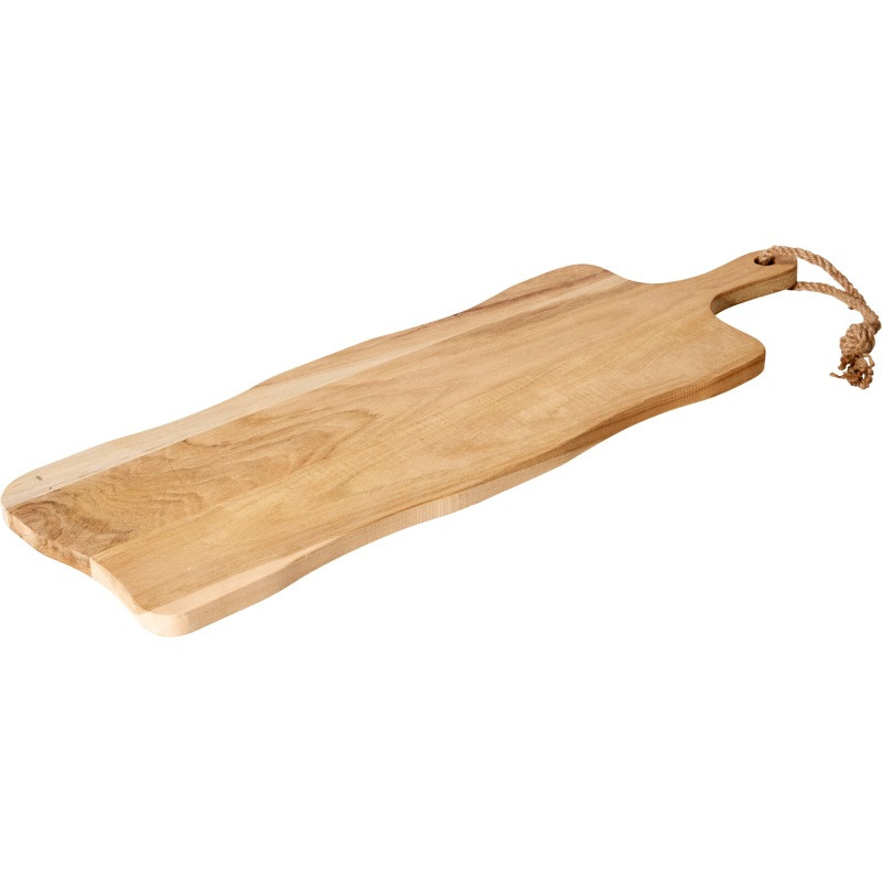 EXCELLENT HOUSEWARE Prkénko krájecí a servírovací teak s rukojetí 59x20 cm KO-J18000040