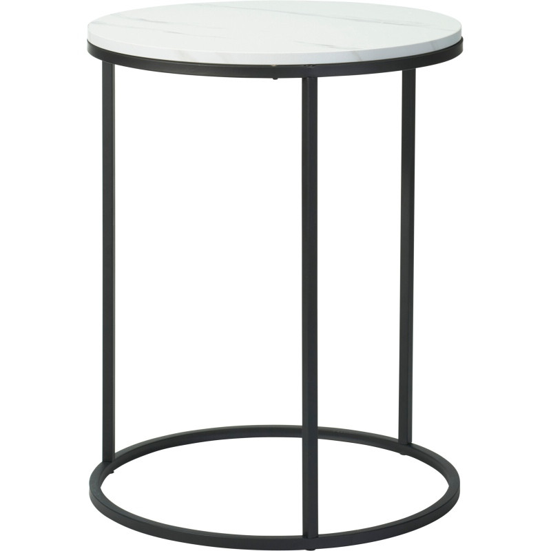 H & S COLLECTION Odkládací stolek sada 2 ks bílá/mramor 40+50 cm KO-KR8200420