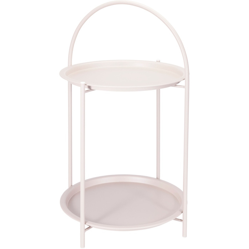 AMBIANCE Odkládací stolek kovový 66 cm krémová KO-NB1510560