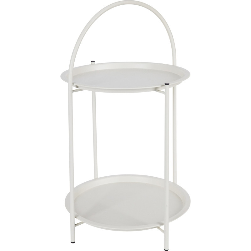 AMBIANCE Odkládací stolek kovový 66 cm bílá KO-NB1510570