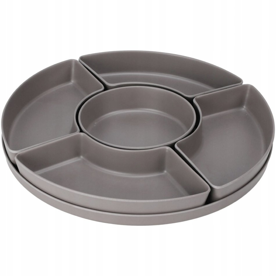 EXCELLENT HOUSEWARE Misky servírovací s tácem sada 6 ks šedá KO-177602550seda