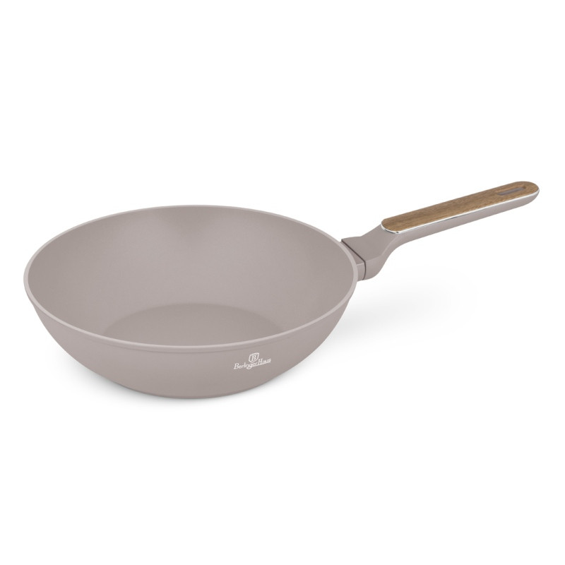 BERLINGERHAUS Pánev WOK s titanovým povrchem 28 cm Taupe Nordic Collection BH-8334
