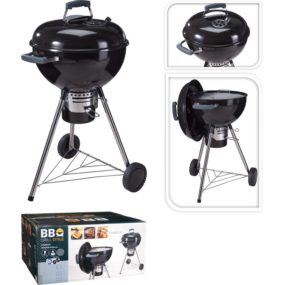 PROGARDEN Gril na dřevěné uhlí kulový  65 cm KO-X85100030
