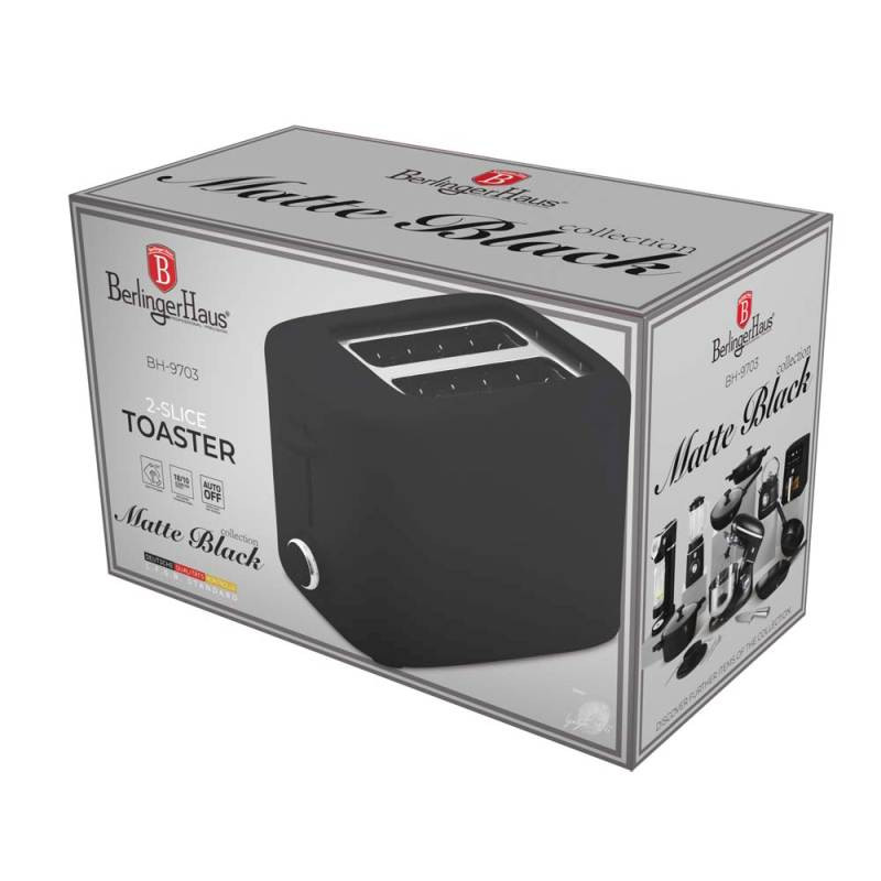 BERLINGERHAUS Topinkovač s krytem 750 W Matte Black Collection BH-9703
