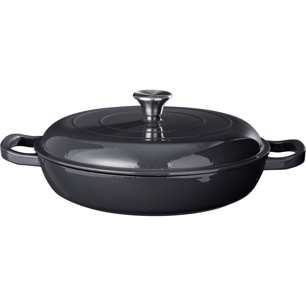 SIAKI HUISHOUD Pánev litinová s poklicí 30 cm šedá KO-C85000230