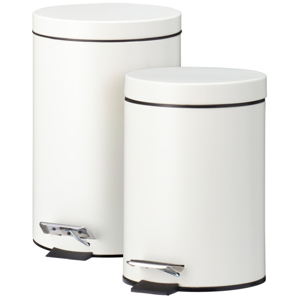 EXCELLENT HOUSEWARE Odpadkový koš pedálový 12 a 3 l krémová KO-C88000070