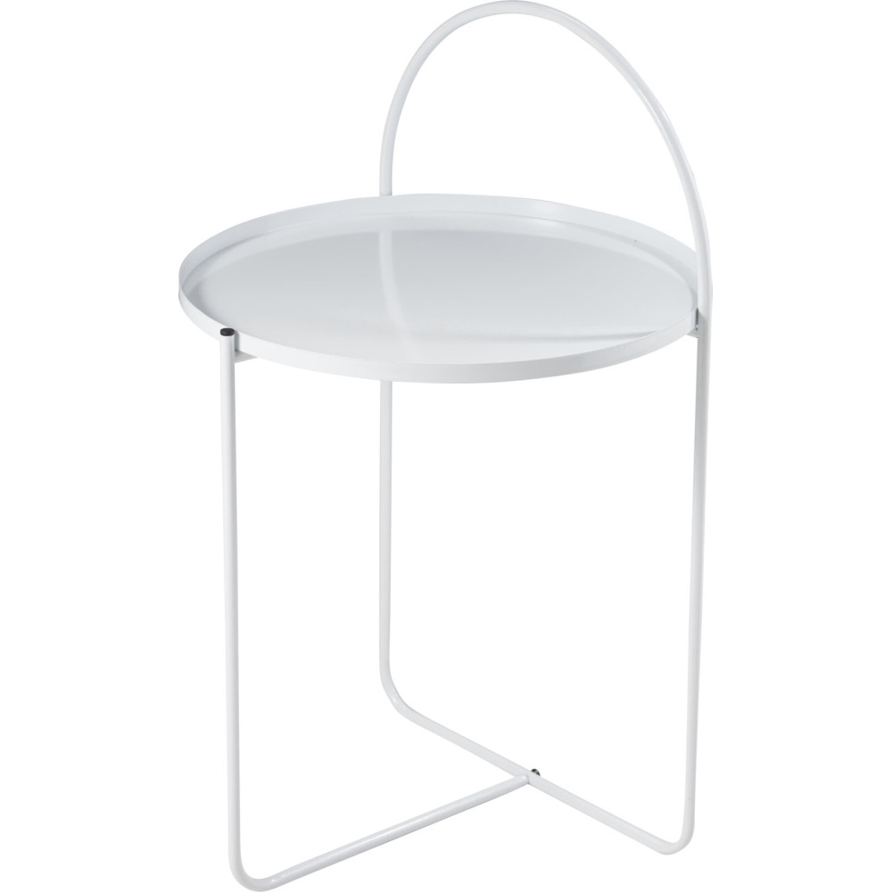 H & S COLLECTION Stolek odkládací kov 65 cm bílá KO-DD1001540