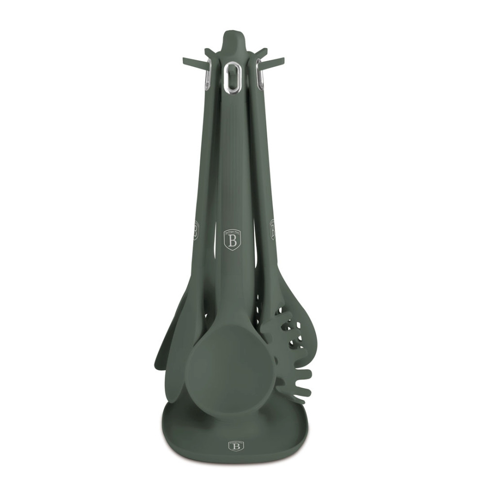 BERLINGERHAUS Kuchyňské náčiní ve stojanu sada 6 ks Matte Green Collection LP-BH-265