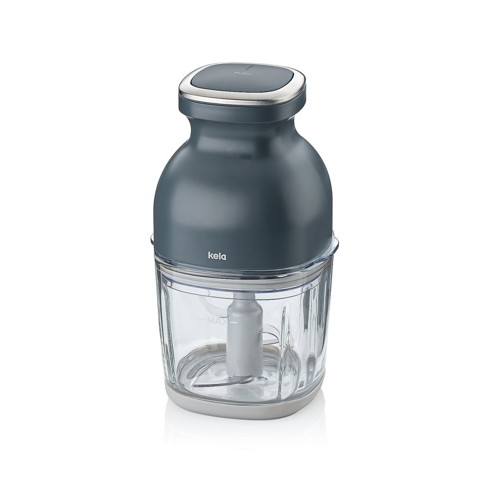 KELA Elektrický sekáček sklo tmavě 0,8l 12,5 x 12 x 22,5 cm  šedá KL-10130