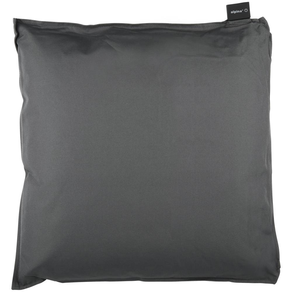 ALPINA Elektrický vyhřívaný polštář USB 40 x 40 x 14 cm tmavě šedá ED-244057