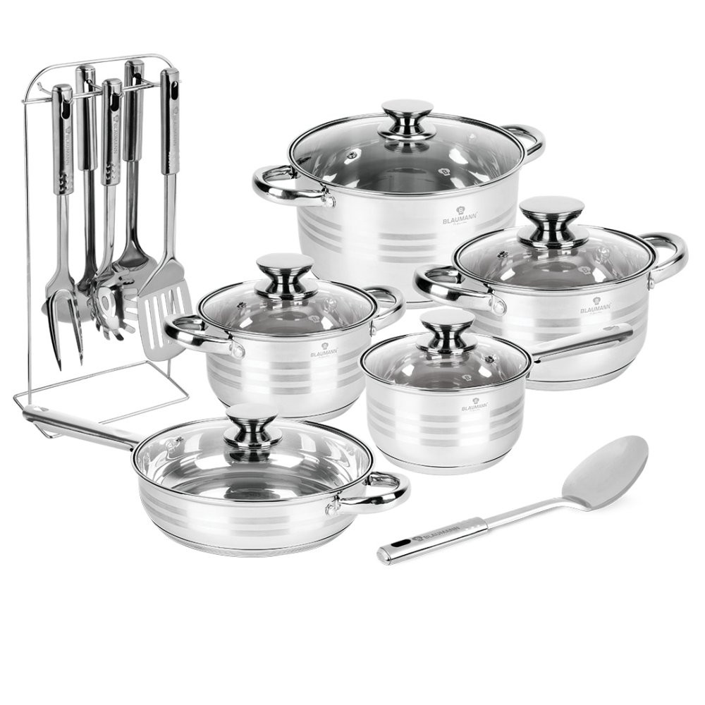 BLAUMANN Sada nádobí nerez 17 ks Jumbo Gourmet Line BL-4119