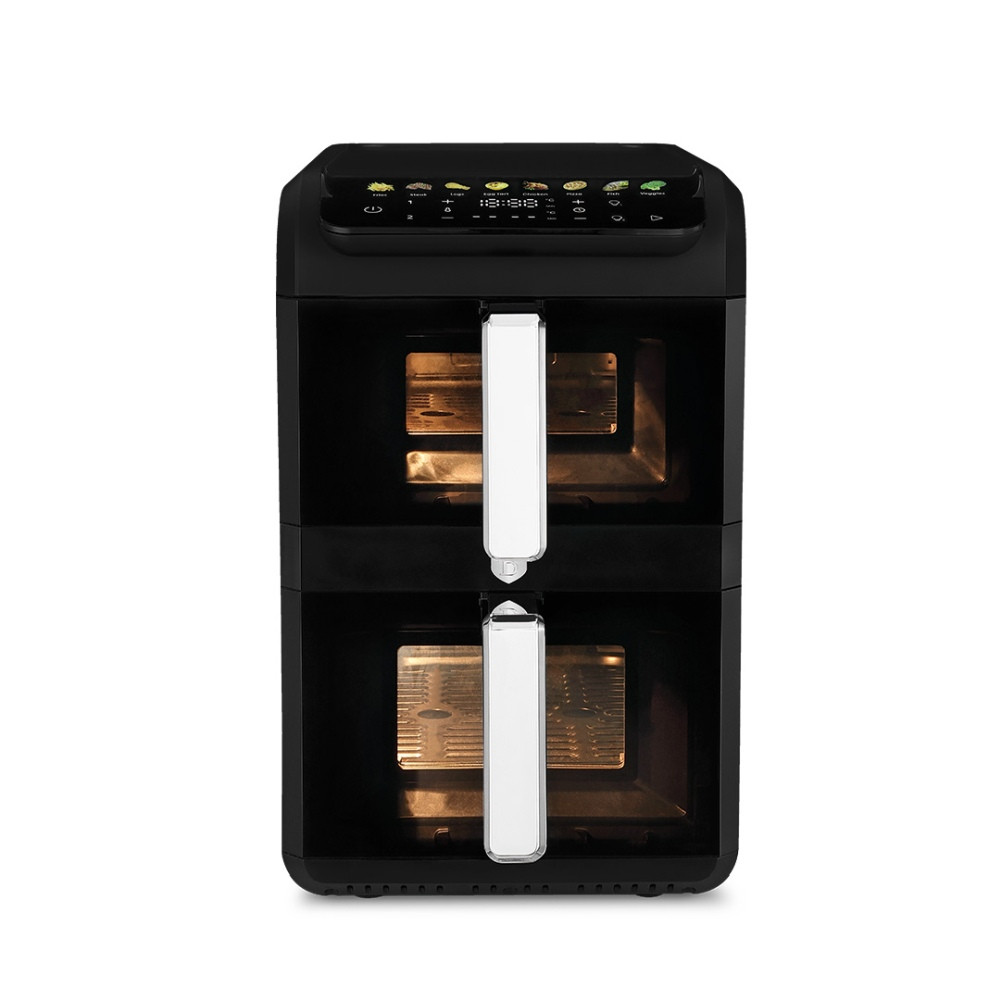 BERLINGERHAUS Horkovzdušná fritéza digitální dvojitá 4+6 l Matte Black Collection BH-9926