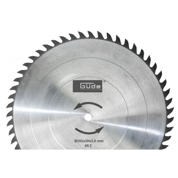 GÜDE 55263 Pilový kotouč 255 x 30 x 60z k radiální pile GRK 2534.1 BSL