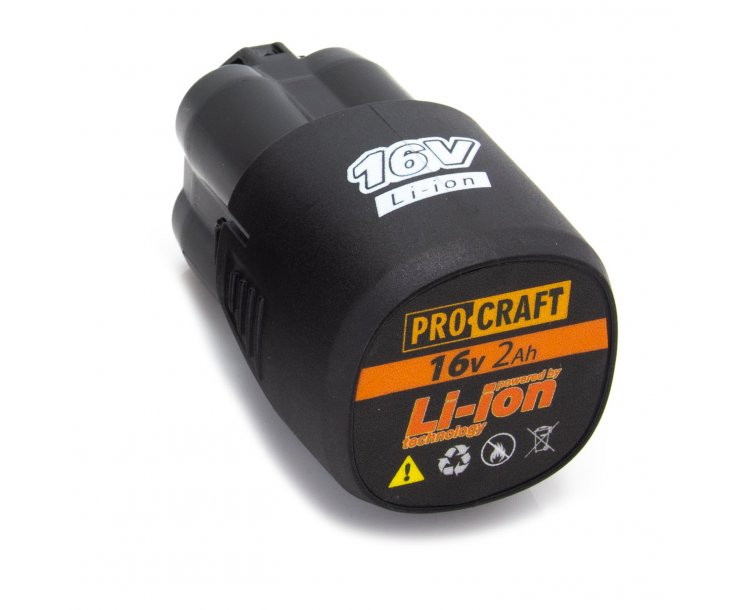Procraft 16/2 baterie akumulátorová, 16V Li-ion, 2000mAh