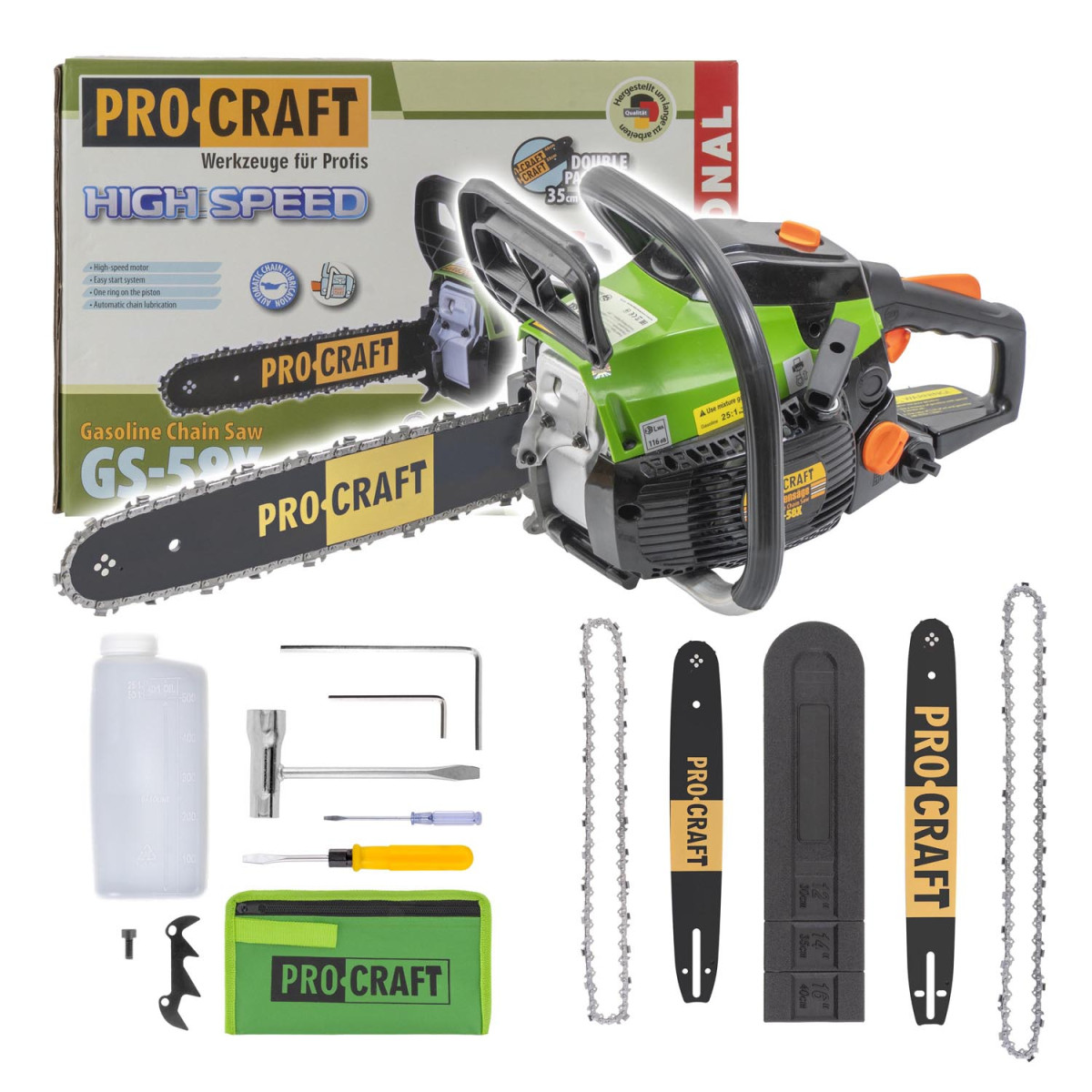 Procraft GS-58X benzínová řetězová pila
