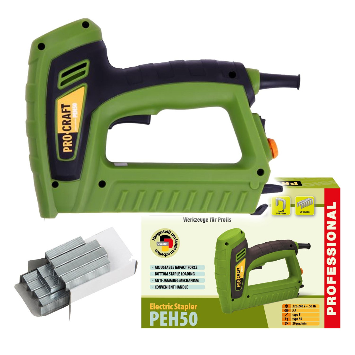 Procraft PEH50 elektrická sponkovačka