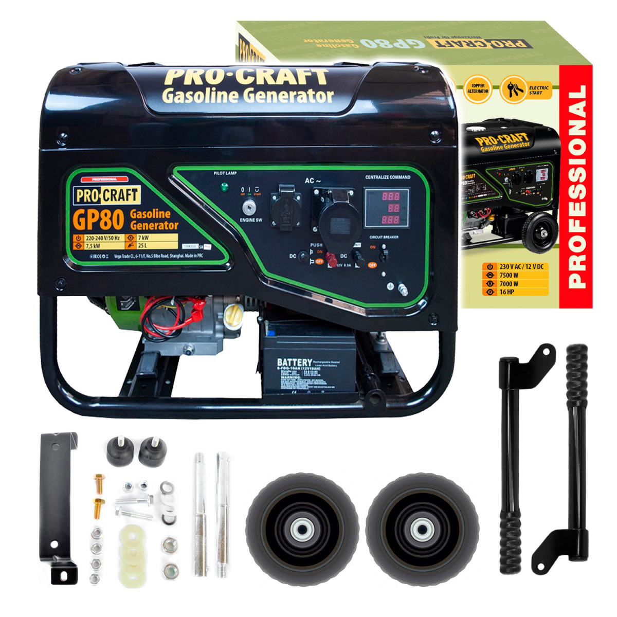 Procraft GP80 elektrocentrála benzínová mod.