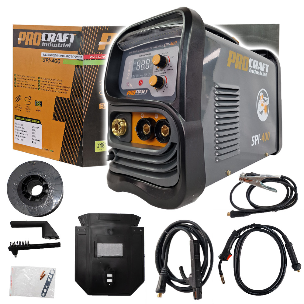 Procraft SPI-400 svařovací poloautomatický invertor (CO2) MIG/MAG, MMA   (20-200A)